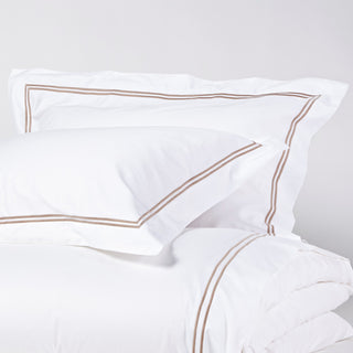 Saxon Pillowcase Set with Stone Satin Stitch Detail