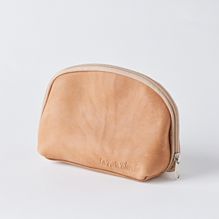 Ladies’ Leather Cosmetic Bag in Dark Brown