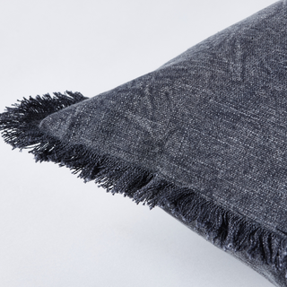 Marisol Textured Stonewashed Cotton Scatter, in Black