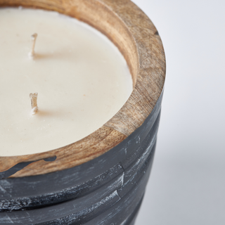 Vanilla-scented Soy Wax Candle – White Stone-Washed