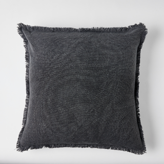 Marisol Textured Stonewashed Cotton Scatter, in Black
