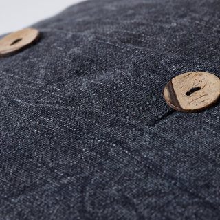 Marisol Textured Stonewashed Cotton Scatter, in Black