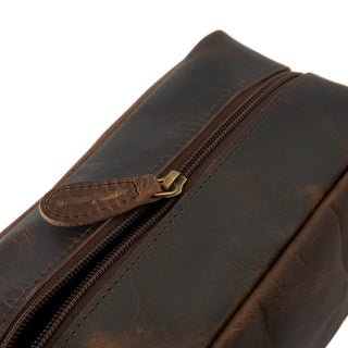 Misano Distressed Leather Toiletry Bag