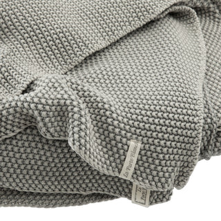 Pebble Grey Stonewash Cotton Throw - Turaco