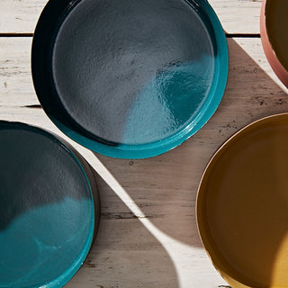 Vorster & Braye Decorative Ceramic Bowl -  Black and Viridian