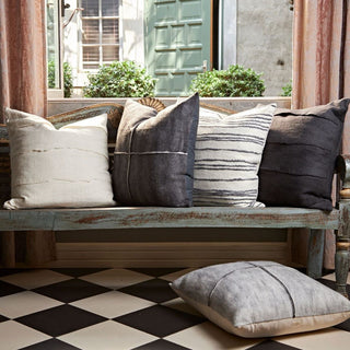 Layered Scatter Cushion in Charcoal
