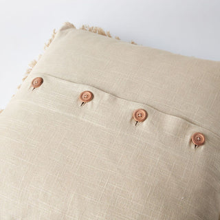 Fernando Textured Cotton Scatter Cushion, in Taupe