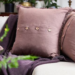 Fernando Textured Cotton Scatter Cushion, in Mocha