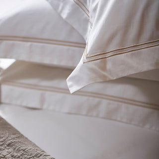 Saxon Duvet Set with Champagne Satin Stitch Detail