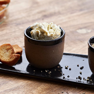 Ramekin Set with matching Contour Slider Tray in black