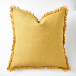 Fernando Textured Cotton Scatter Cushion, in Mustard