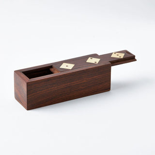 Vegas Handmade Wood & Brass Dice Set