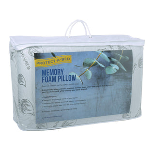 Memory Foam Pillow with Aloe Vera Fabric (Twin Pack)