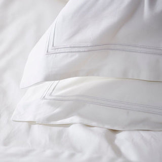 Saxon Pillowcase Set with White Satin Stitch Detail