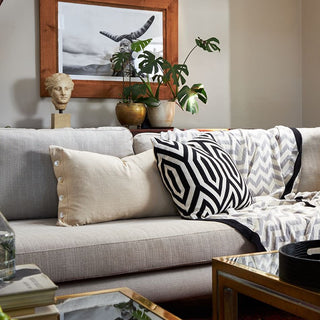 Santiago Textured Cotton Scatter Cushion, in Taupe
