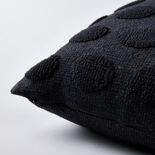 Black on Black Cotton Knit Scatter Cushion