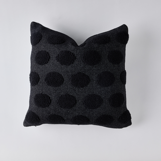 Black on Black Cotton Knit Scatter Cushion