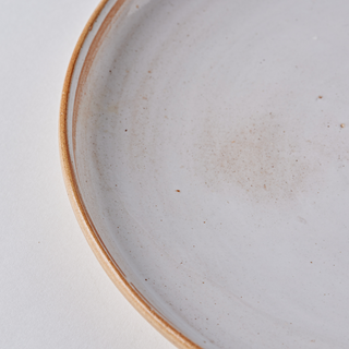 White Glazed Dinner Plate