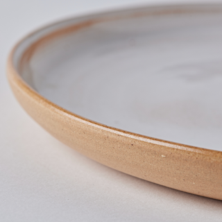 White Glazed Dinner Plate