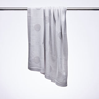 Bouncing Circles Cotton Baby Blanket in Pale Grey