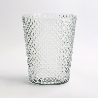 Ruby Pail-Shaped Glass Vase