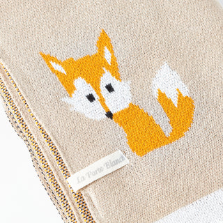 Funny Fox Cotton Baby Blanket