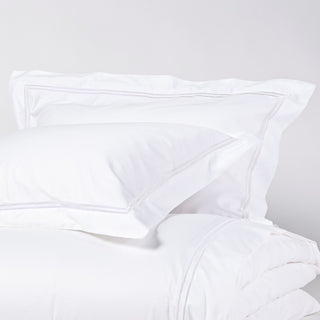 Saxon Pillowcase Set with White Satin Stitch Detail