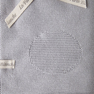 Bouncing Circles Cotton Baby Blanket in Pale Grey