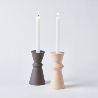 Unglazed Ceramic Charcoal Candlestick