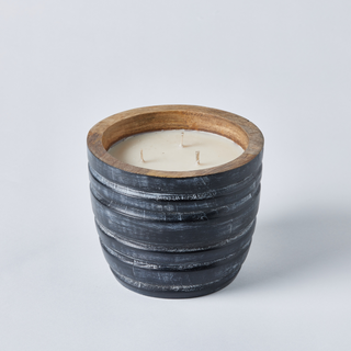 Vanilla-scented Soy Wax Candle – White Stone-Washed