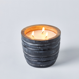 Vanilla-scented Soy Wax Candle – White Stone-Washed
