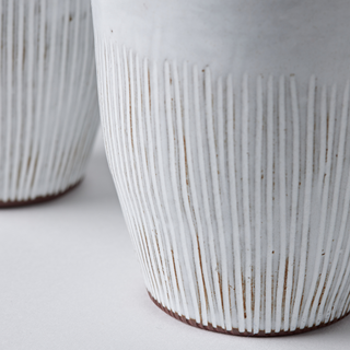 Ceramic Cups in White – set of two