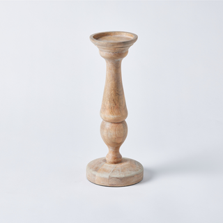 Nordic Wooden Candlestick – Natural