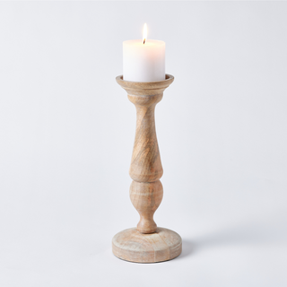 Nordic Wooden Candlestick – Natural
