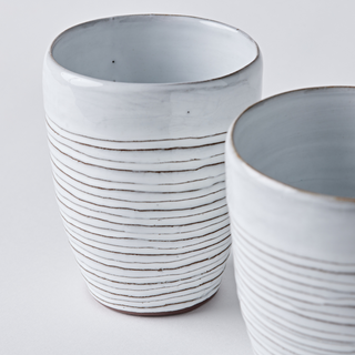 Set of Two Beeline Cups in White