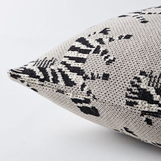Zebra Dazzle Cotton Knitted Scatter Cushion in Grey, Black and Cream
