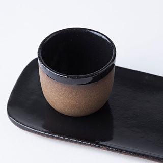 Ramekin Set with matching Contour Slider Tray in black