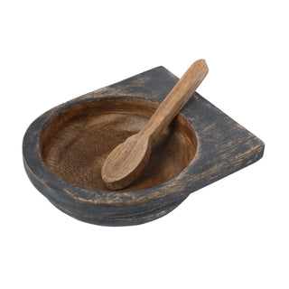 Godavari Wooden Snack Bowl with Wooden Spoon