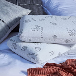 Memory Foam Pillow with Aloe Vera Fabric (Twin Pack)