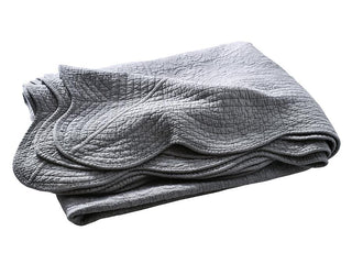 Scallop Cotton King Size Quilt in Pewter