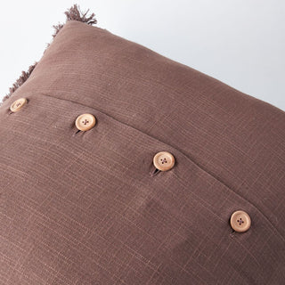 Fernando Textured Cotton Scatter Cushion, in Mocha