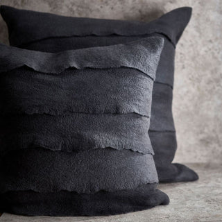 Layered Scatter Cushion in Charcoal