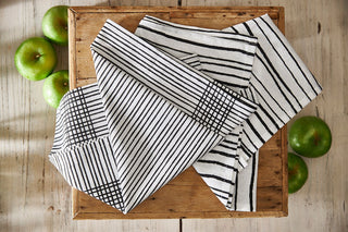 Monochrome Stripes Kitchen Towel Set