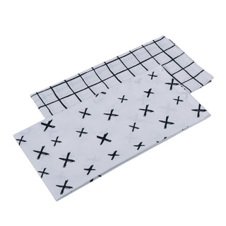 Monochrome Grids ‘n Crosses Kitchen Towel Set