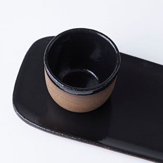 Ramekin Set with matching Contour Slider Tray in black
