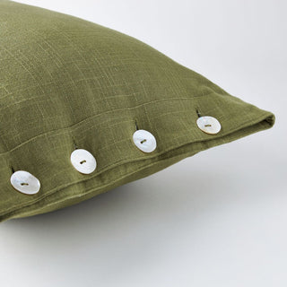 Santiago Textured Cotton Scatter Cushion, in Sage