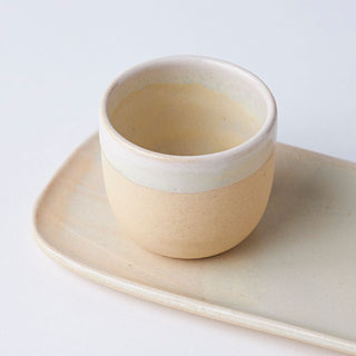 Ramekin Set with matching Contour Slider Tray in cream